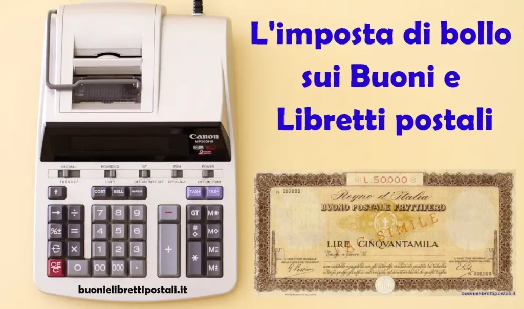 Quando si paga l'imposta di bollo sui buoni e libretti postali